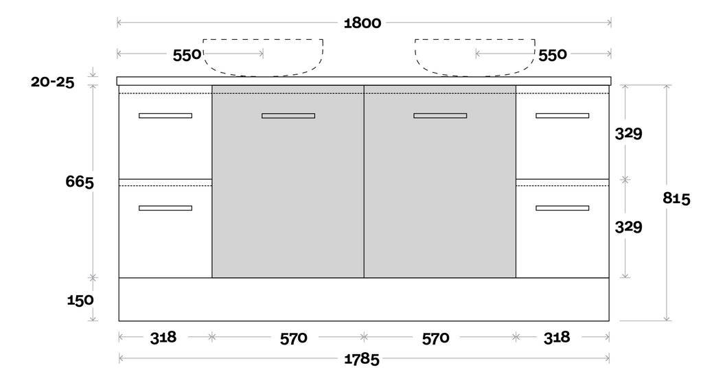 Marquis Marq Floor Standing Vanity - Wellsons