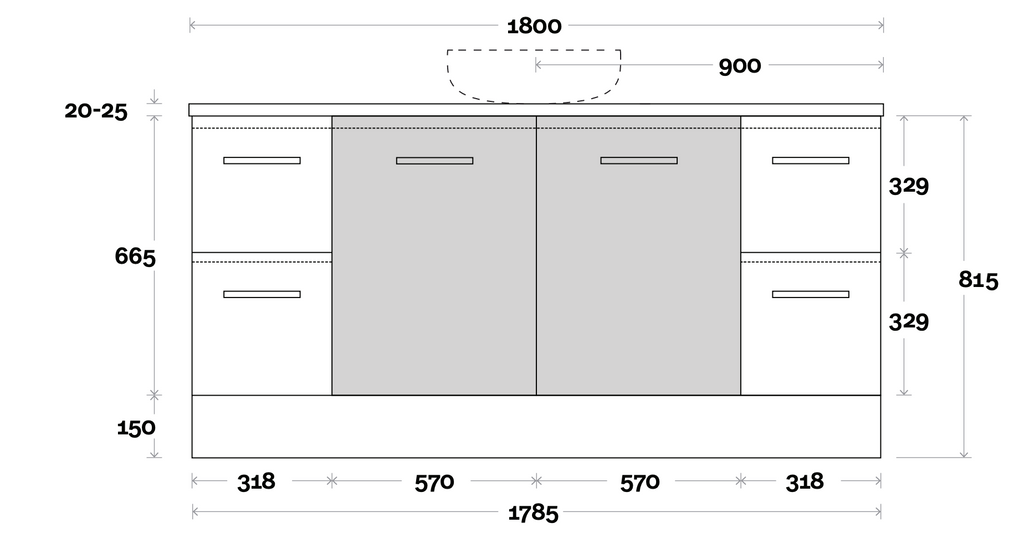 Marquis Marq Floor Standing Vanity - Wellsons