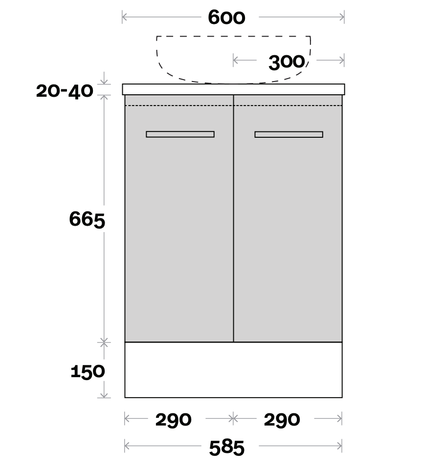 Marquis Marq Floor Standing Vanity - Wellsons