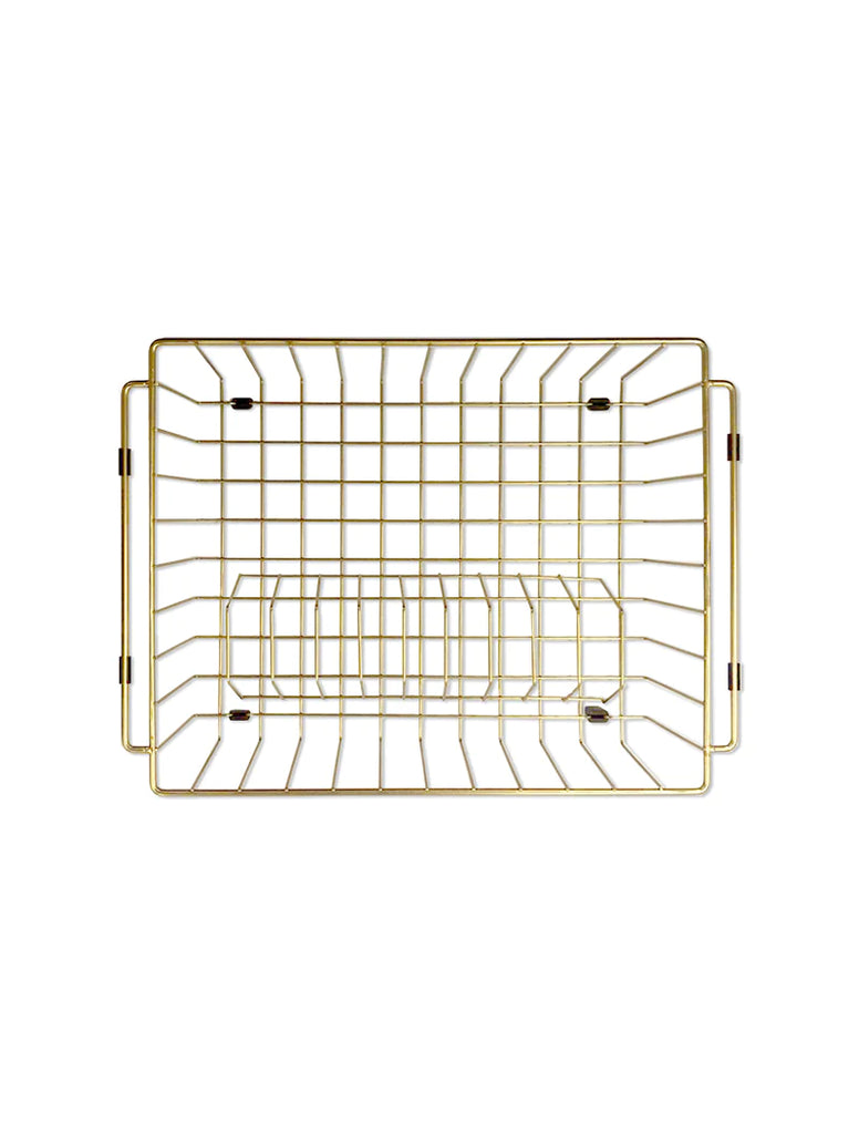 Meir Lavello Dish Rack - Brushed Bronze Gold
