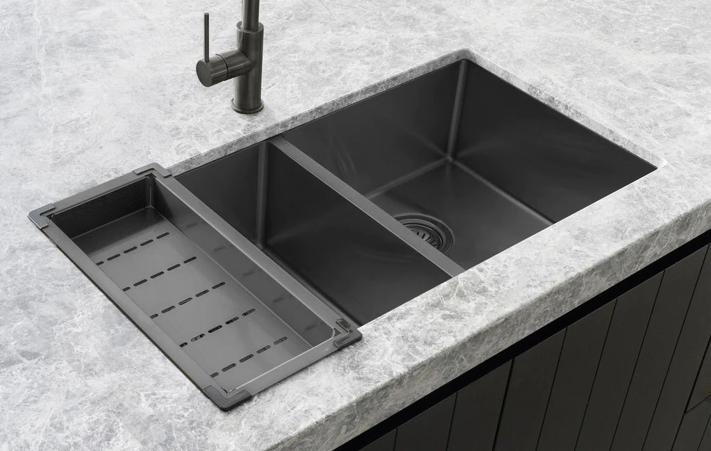 Meir Lavello Kitchen Sink Collander - Gunmetal Black