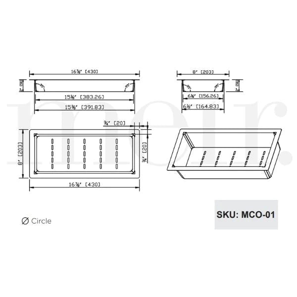 Meir Lavello Kitchen Sink Collander - Brushed Nickel