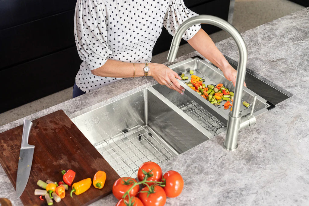 Meir Lavello Kitchen Sink Collander - Brushed Nickel