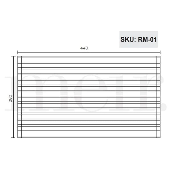 Meir Lavello Stainless Steel Rolling Mat Protector -Polished Chrome