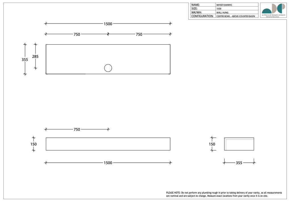 ADP Michel Semi-Recessed Vanity - Wellsons