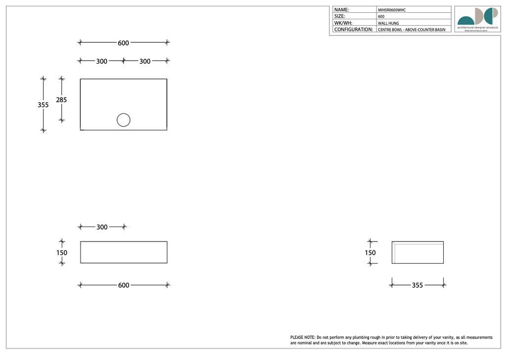 ADP Michel Semi-Recessed Vanity - Wellsons