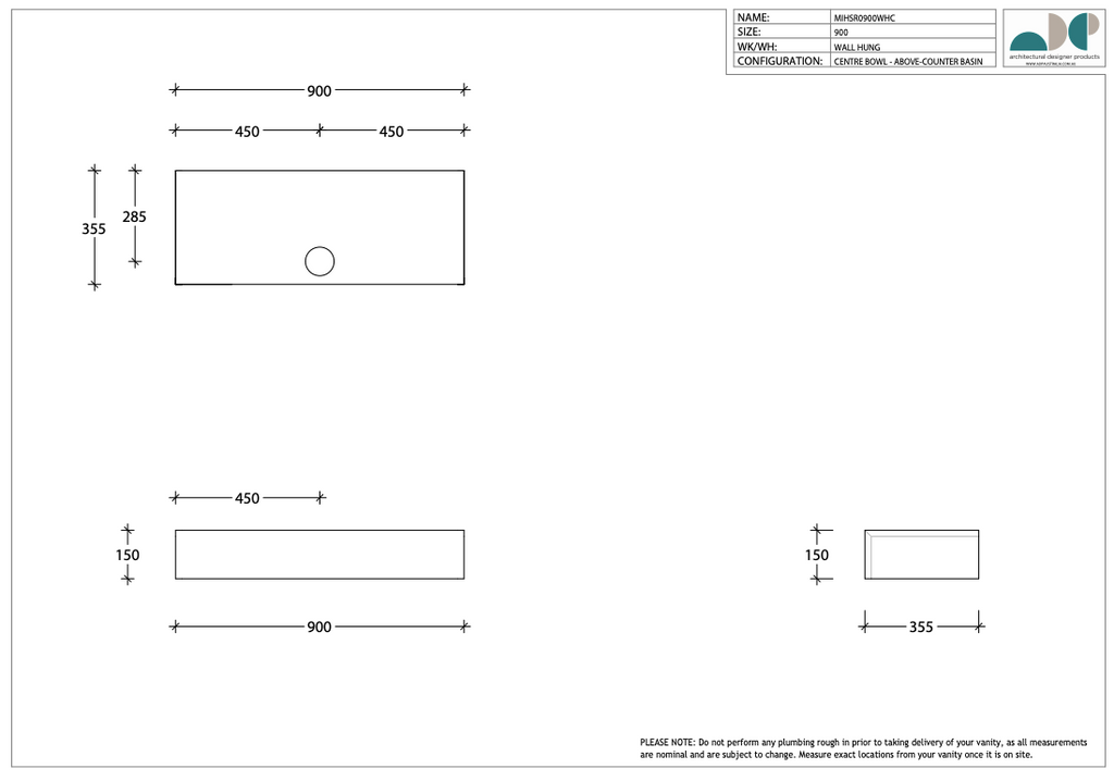 ADP Michel Semi-Recessed Vanity - Wellsons