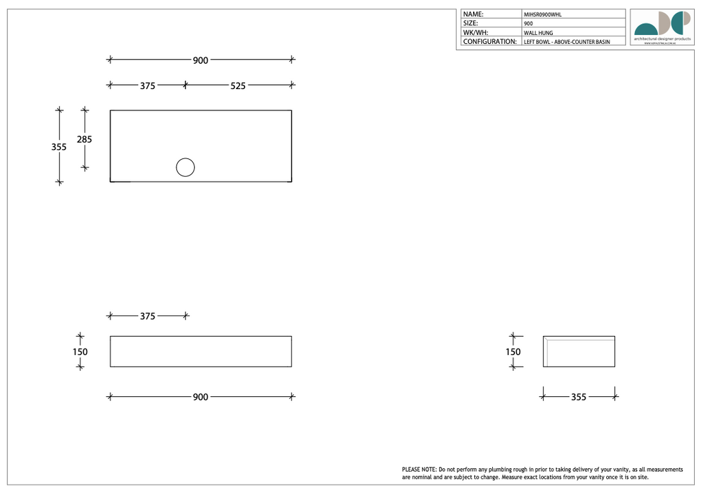 ADP Michel Semi-Recessed Vanity - Wellsons