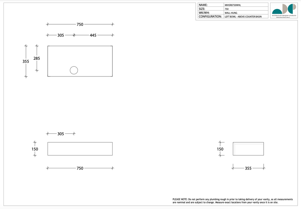 ADP Michel Semi-Recessed Vanity - Wellsons