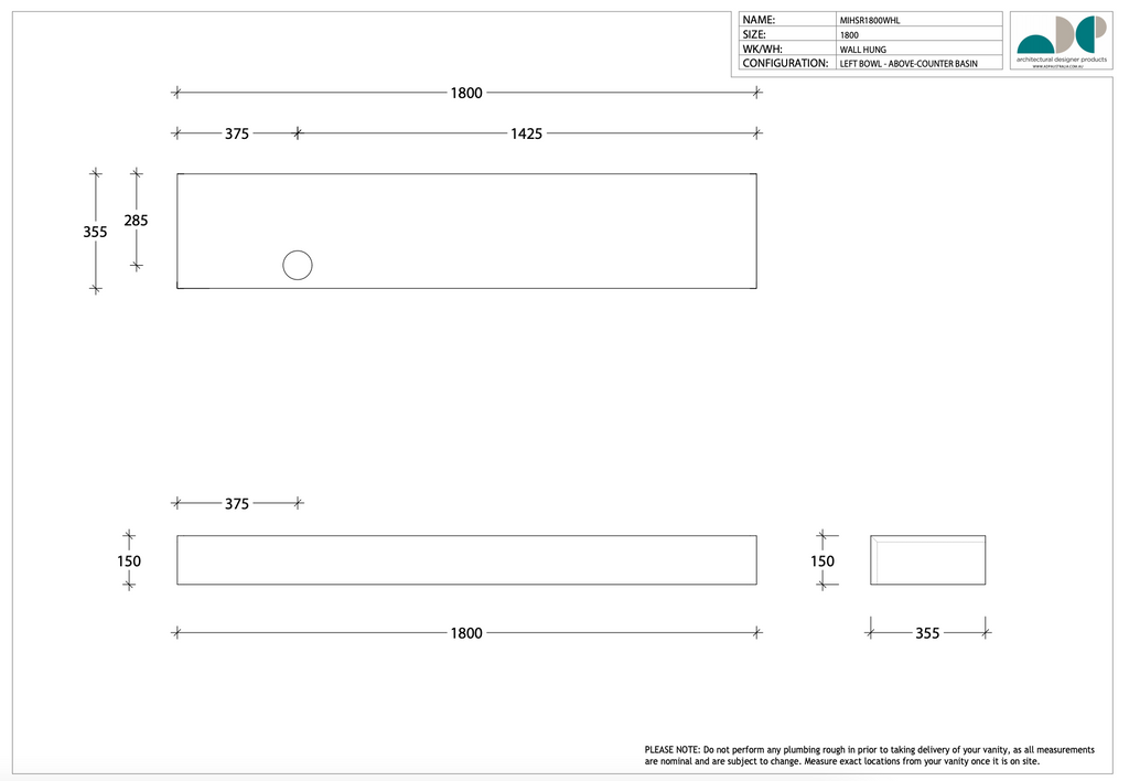 ADP Michel Semi-Recessed Vanity - Wellsons