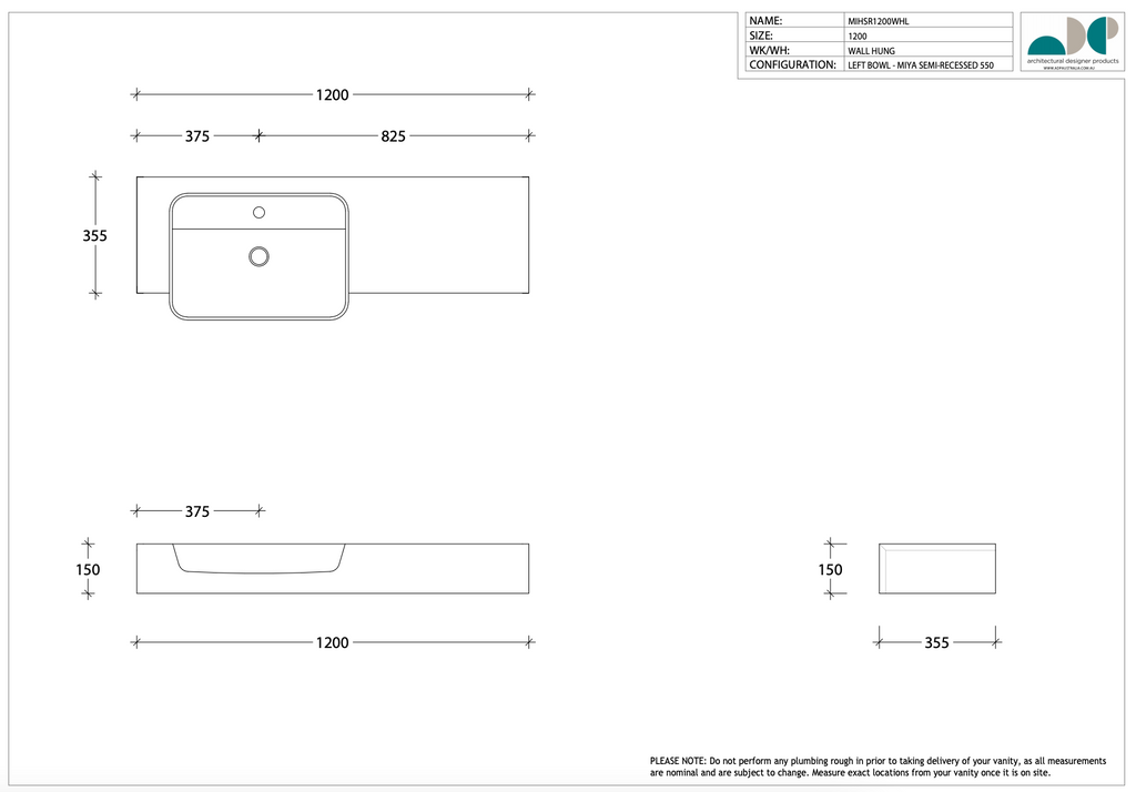 ADP Michel Semi-Recessed Vanity - Wellsons