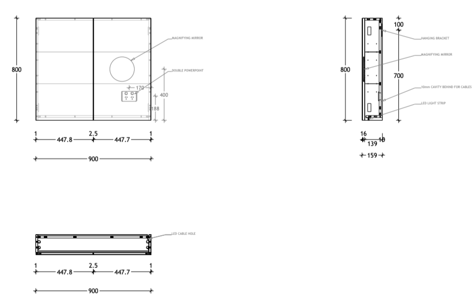 ADP Moonlight Shaving Cabinet LED - Wellsons