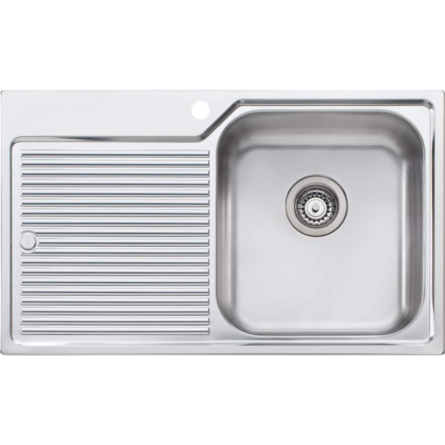 Oliveri Nu-Petite Single Bowl Topmount Sink with Drainer