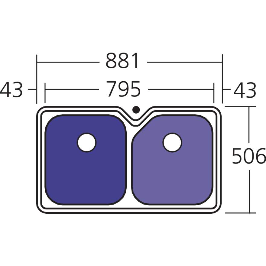 Oliveri Nu-Petite Main & 5-Side Bowl Undermount Sink