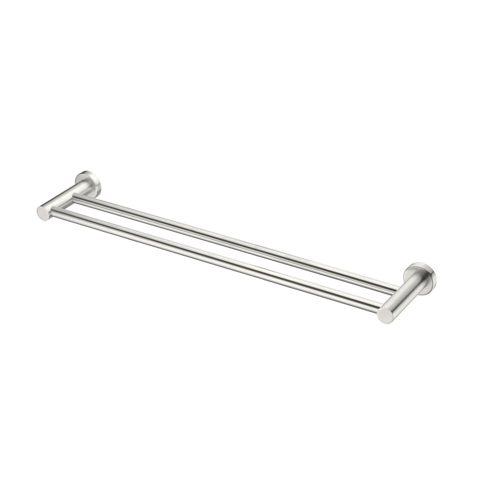 Nero Mecca Double Towel Rail 600mm - Brushed Gold