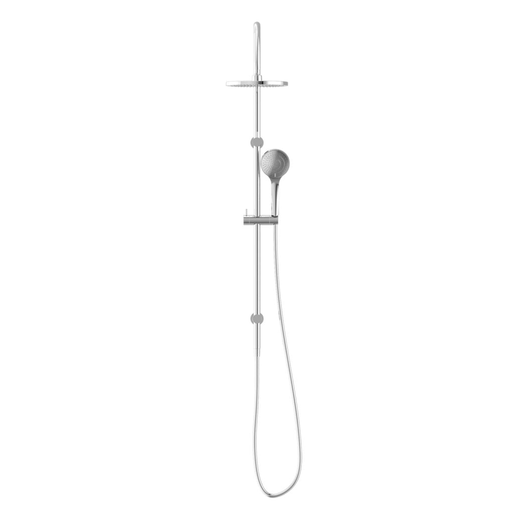 Nero Mecca Twin Shower with Air Shower - Chrome