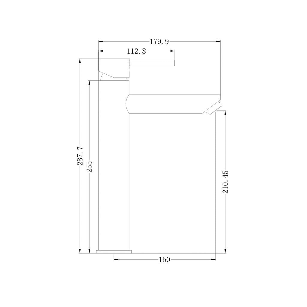 Nero Dolce Tall Basin Mixer - Matte Black - Wellsons