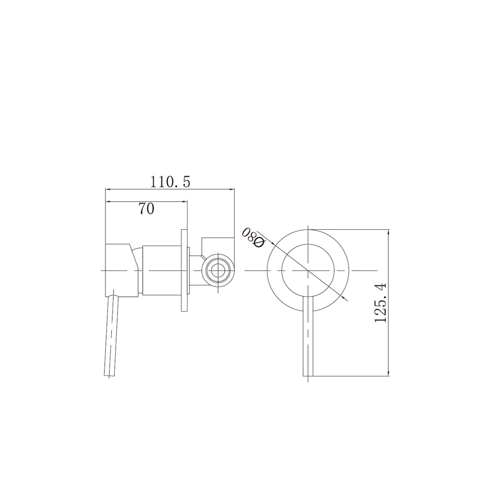 Nero Dolce Shower Mixer - Brushed Nickel - Wellsons
