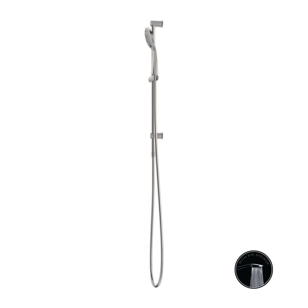 Nero Opal Rail Shower With Shower - Brushed Nickel - Wellsons