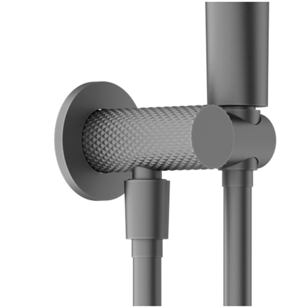 Nero Opal Shower Bracket - Graphite Gunmetal Grey