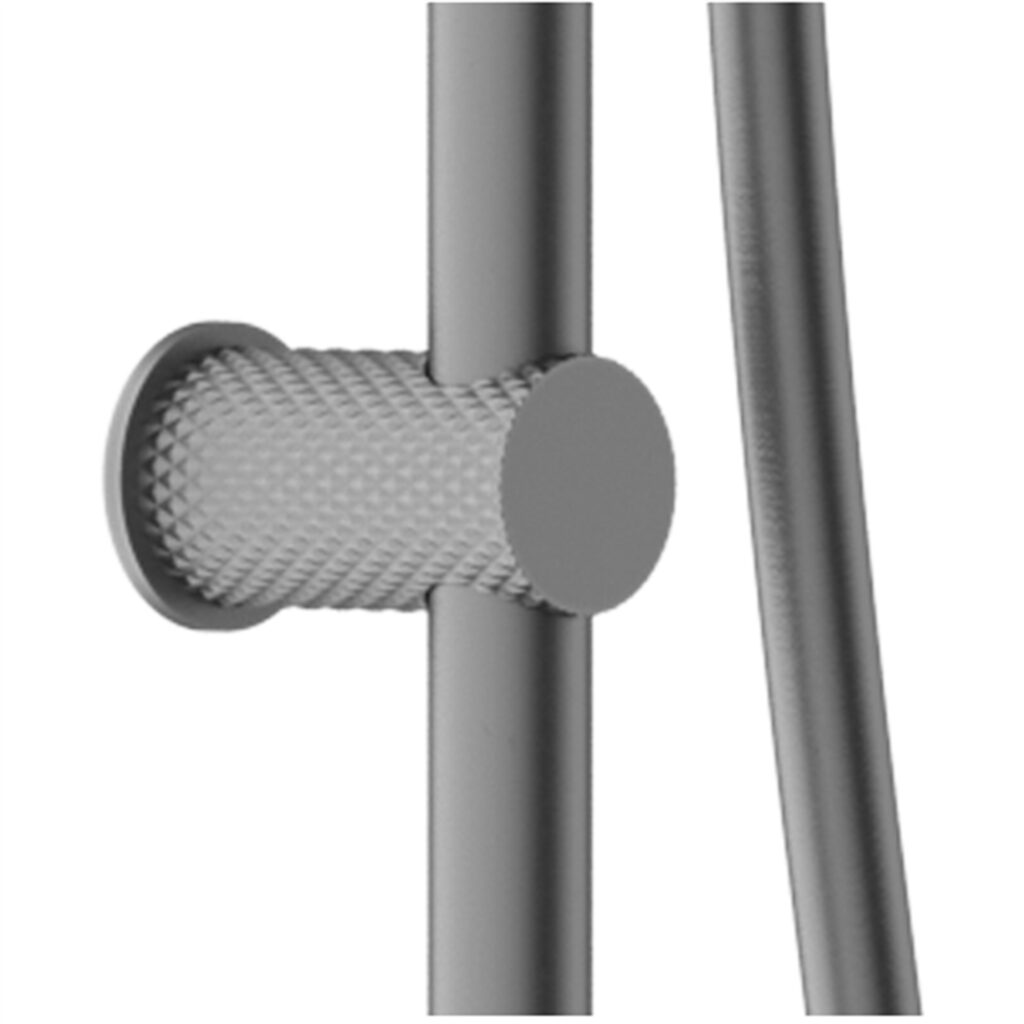 Nero Opal Rail Shower - Graphite Gunmetal Grey