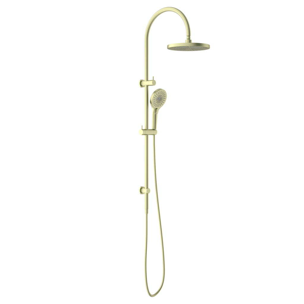 Nero Opal Twin Shower Set - Brushed Gold