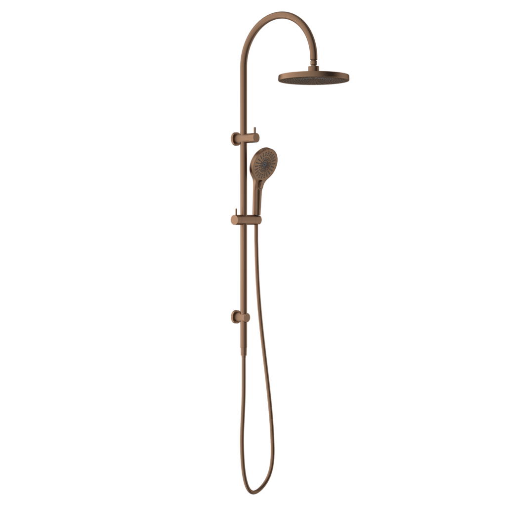 Nero Opal Twin Shower Set - Brushed Bronze