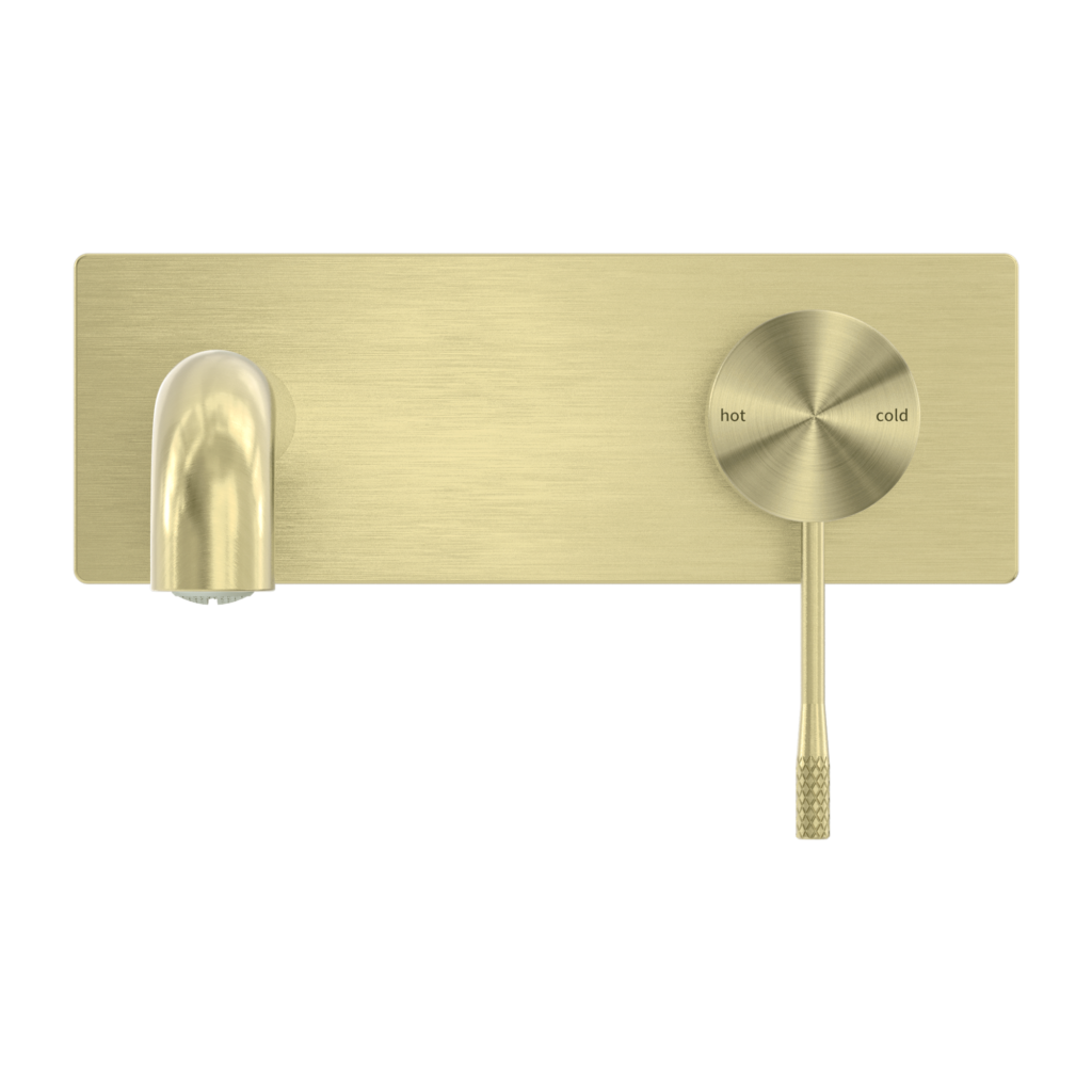 Nero Opal Wall Basin / Bath Mixer - Brushed Gold - Wellsons