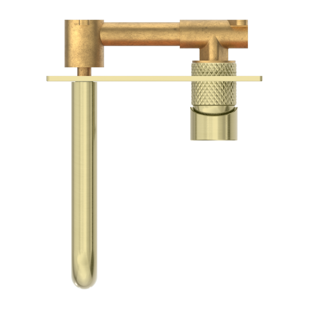 Nero Opal Wall Basin / Bath Mixer - Brushed Gold - Wellsons