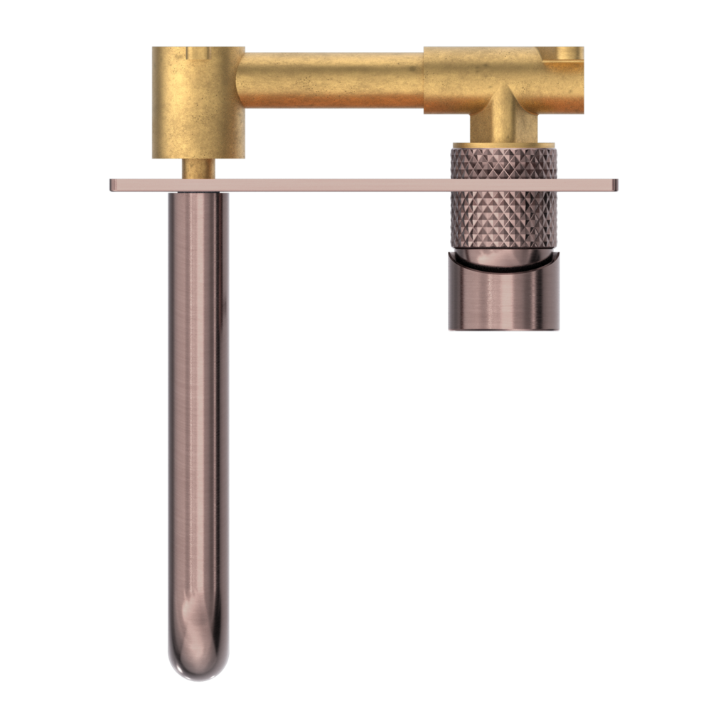 Nero Opal Wall Basin / Bath Mixer - Brushed Bronze - Wellsons
