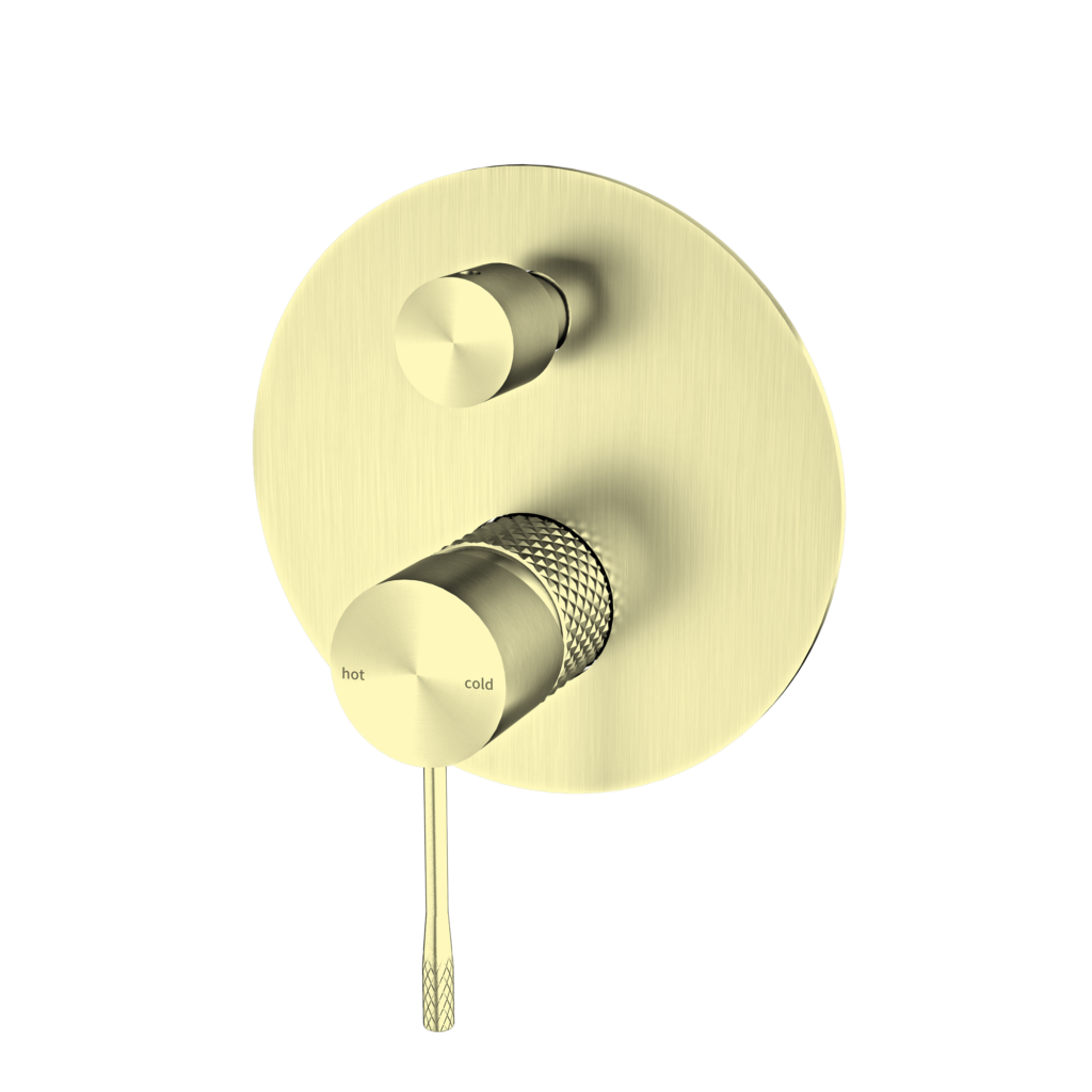 Nero Opal Shower Mixer With Diverter - Brushed Gold - Wellsons