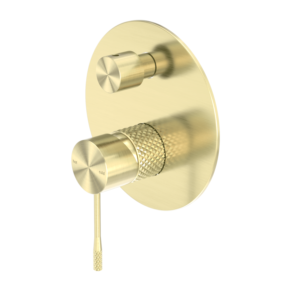 Nero Opal Shower Mixer With Diverter - Brushed Gold - Wellsons