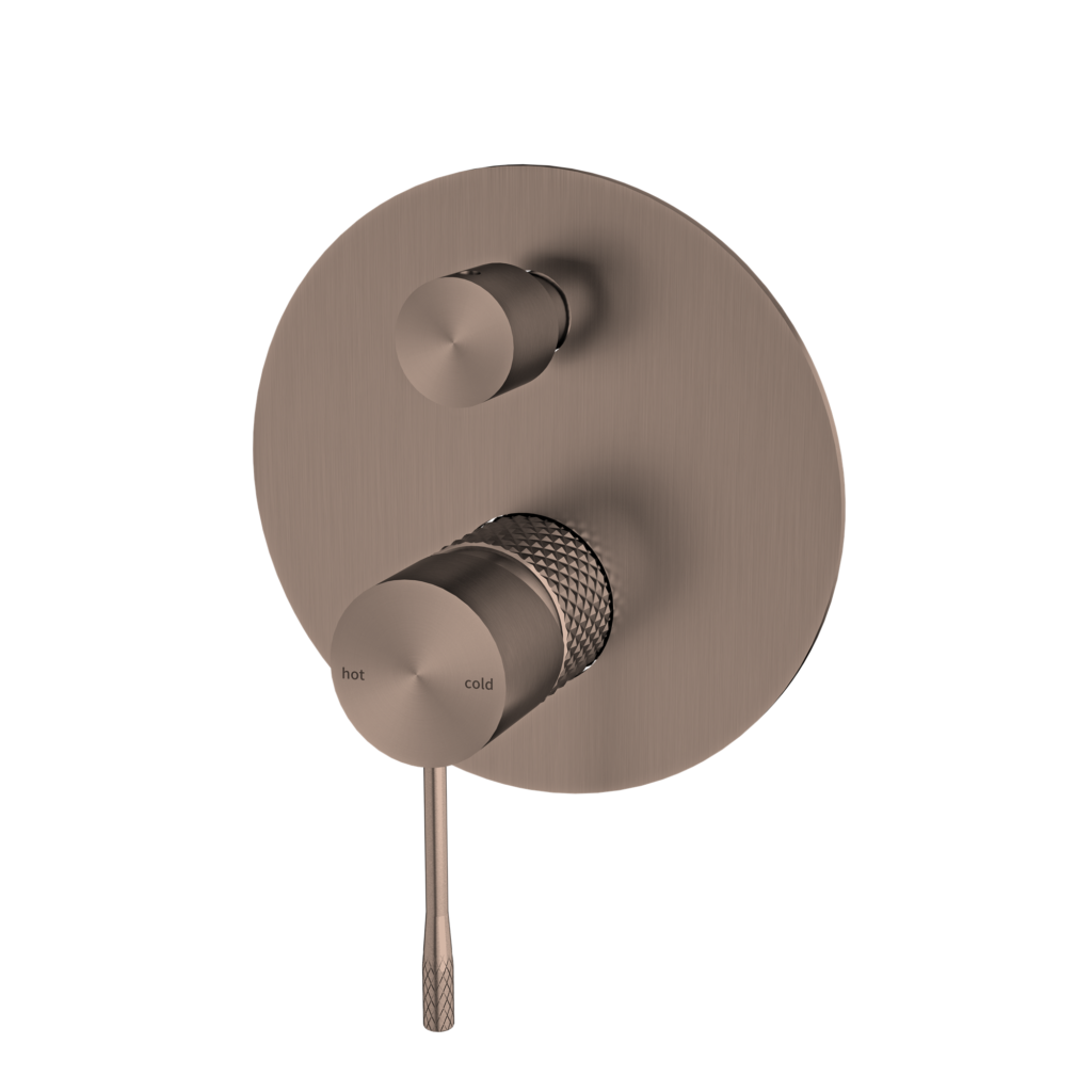 Nero Opal Shower Mixer With Diverter - Brushed Bronze - Wellsons