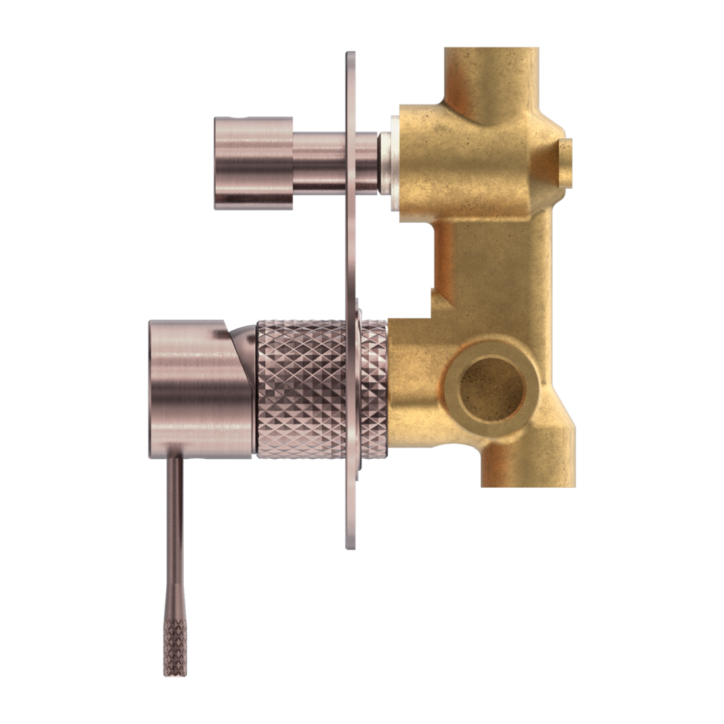 Nero Opal Shower Mixer With Diverter - Brushed Bronze - Wellsons