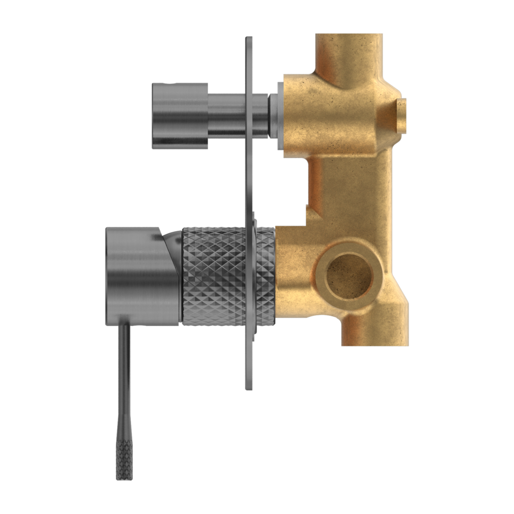 Nero Opal Shower Mixer With Diverter - Graphite Gunmetal Grey - Wellsons