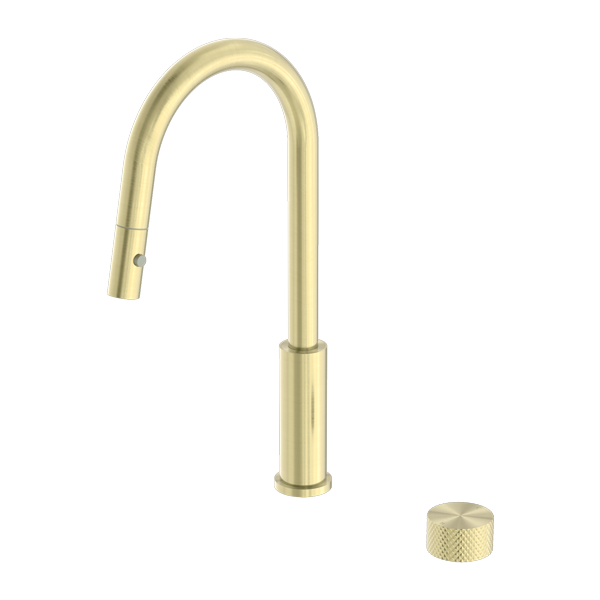 Nero Opal Progressive Pull Out Kitchen Mixer - Brushed Gold