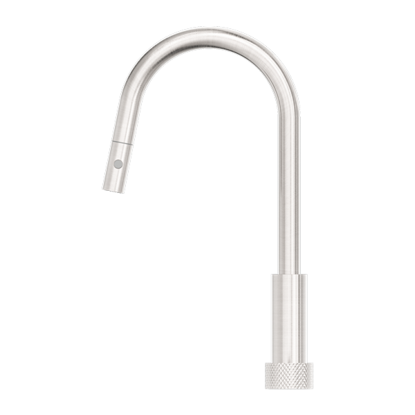 Nero Opal Progressive Pull Out Kitchen Mixer - Brushed Nickel