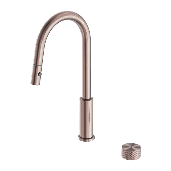 Nero Opal Progressive Pull Out Kitchen Mixer - Brushed Bronze