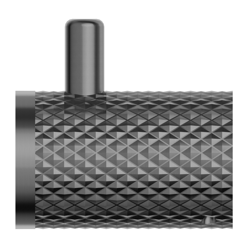 Nero Opal Robe Hook - Graphite Gunmetal Grey - Wellsons