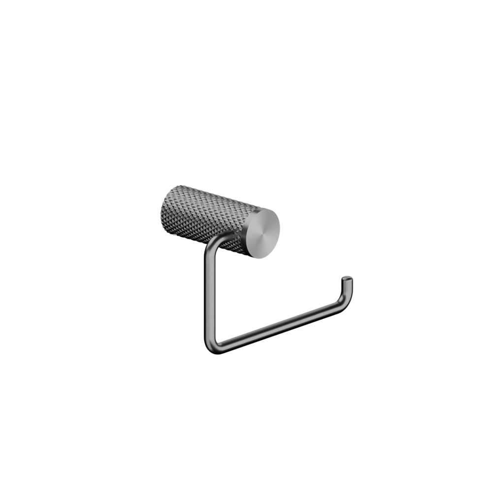Nero Opal Toilet Roll Holder - Graphite Gunmetal Grey - Wellsons