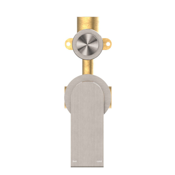 Nero Bianca Shower / Bath Mixer with Diverter (Separate Backplates) - Brushed Nickel