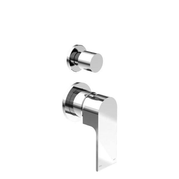 Nero Bianca Shower / Bath Mixer with Diverter (Separate Backplates) - Chrome