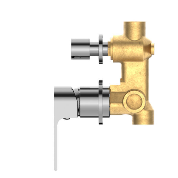 Nero Bianca Shower / Bath Mixer with Diverter (Separate Backplates) - Chrome