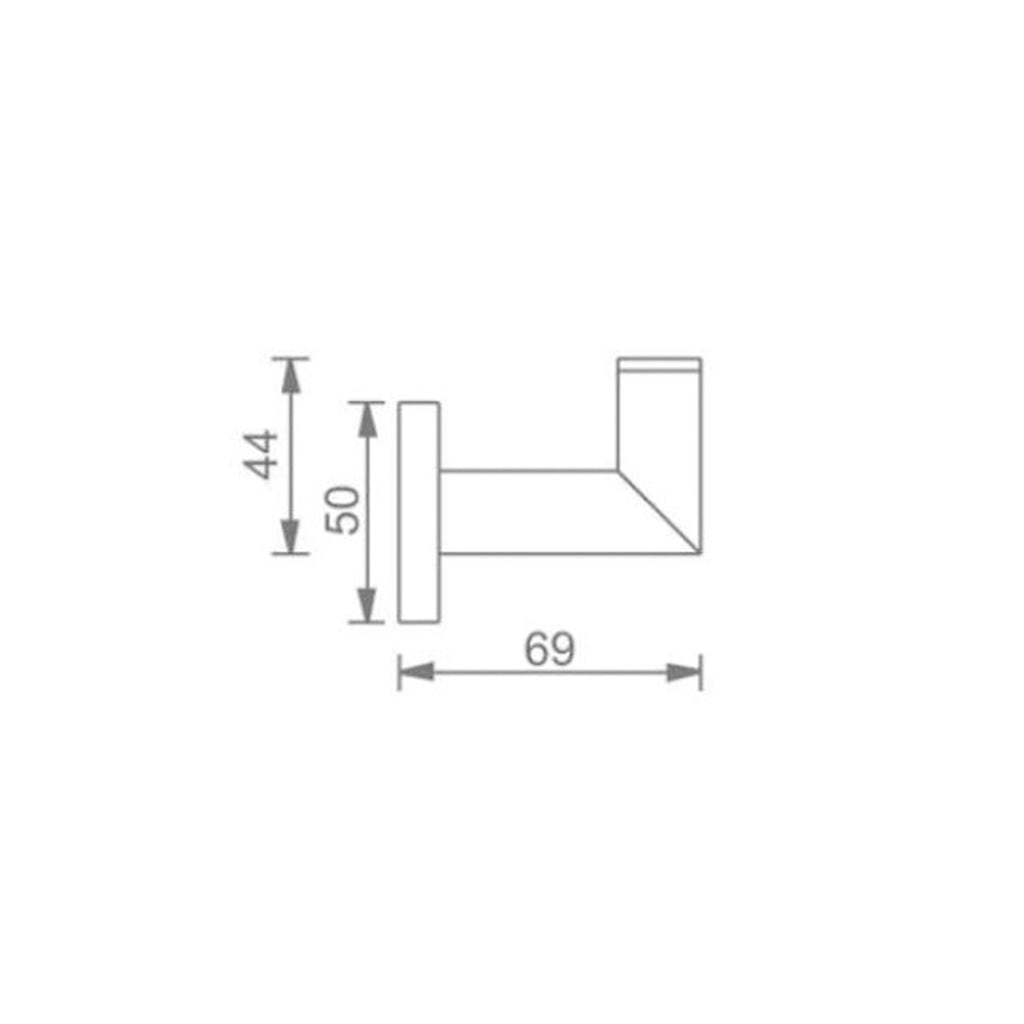 Nero Dolce Robe Hook - Brushed Nickel - Wellsons