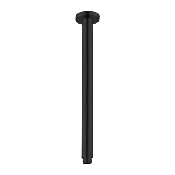 Nero Round Ceiling Arm 300mm - Matte Black