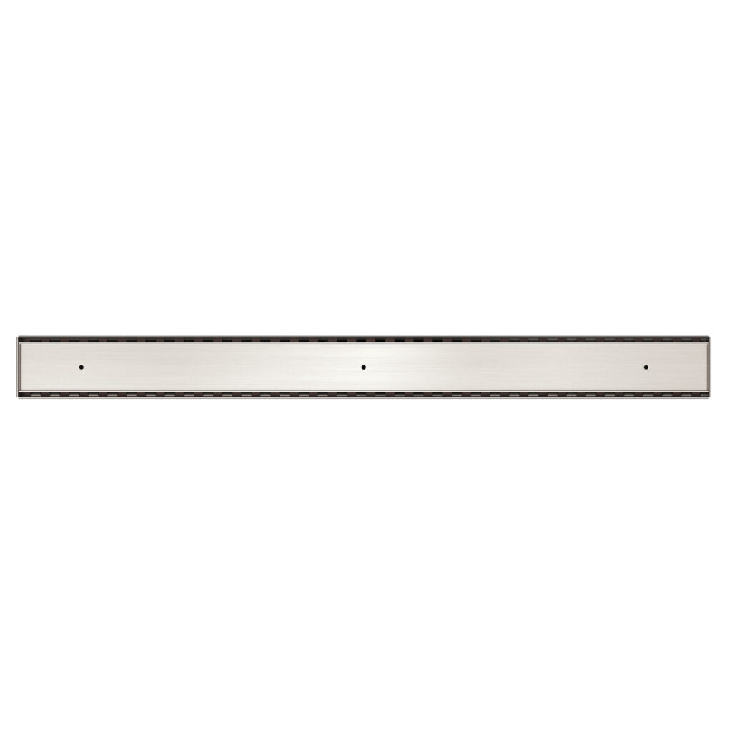 Nero Tile Insert V Channel Floor Waste 50mm Outlet - Brushed Nickel