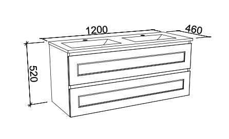 Timberline Nevada Plus Classic Wall Hung Vanity with Above Counter Basin - Wellsons