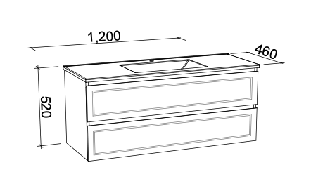 Timberline Nevada Plus Classic Wall Hung Vanity with Above Counter Basin - Wellsons