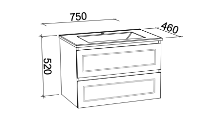 Timberline Nevada Plus Classic Wall Hung Vanity with Above Counter Basin - Wellsons