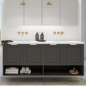 Rifco Nouveau Wall Hung Vanity with Caesarstone Top & Basin